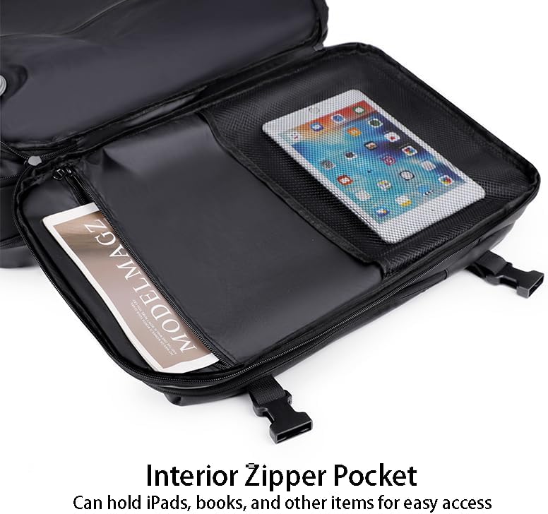 Business Travel Backpack, Anti-Theft Laptop Bag, Water Resistant, Large Capacity,Vacuum compressible (Black) - Image 8
