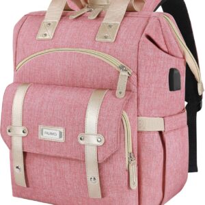FALANKO Laptop Backpack for Women,Large Computer Backpack 17 Inch Laptop with USB Charging Port, Water Resistant Teacher work nurse Doctor Bookbag